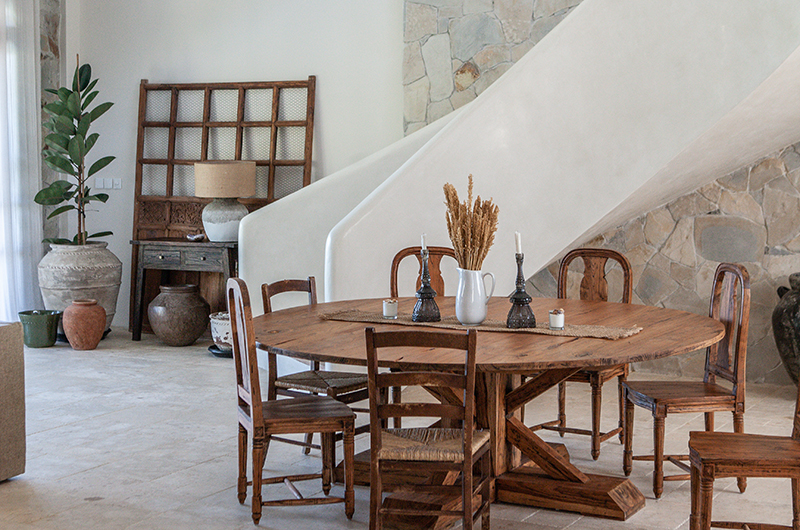Villa Kajano Dining Area with Up Stairs | Pererenan, Bali