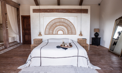 Villa Kajano Bedroom One with Hanging Lamps | Pererenan, Bali