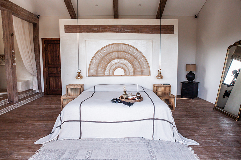 Villa Kajano Bedroom One with Hanging Lamps | Pererenan, Bali