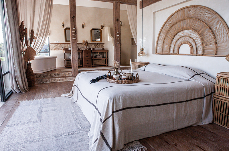 Villa Kajano Bedroom One with Wooden Floor | Pererenan, Bali