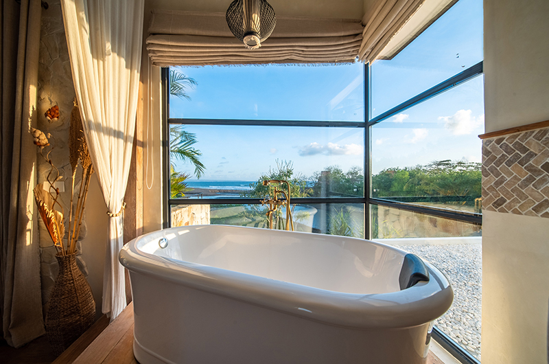 Villa Kajano Bathroom Two Bathtub with View | Pererenan, Bali