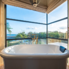 Villa Kajano Bathroom Two Bathtub with Sea View | Pererenan, Bali