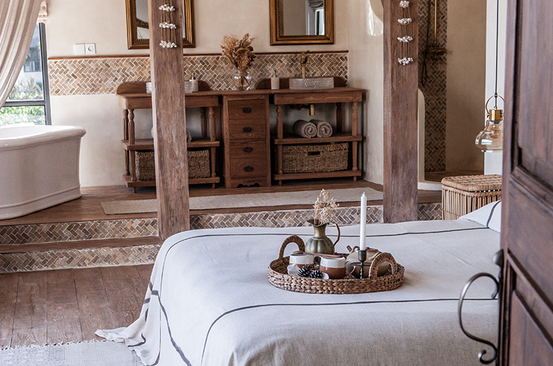 Villa Kajano His and Hers Bathroom Two with Bathtub | Pererenan, Bali