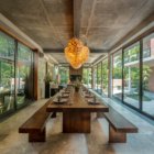 Villa Uma Santai Dining Area with Hanging Lights | Canggu, Bali