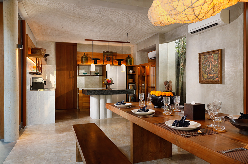 Villa Uma Santai Indoor Kitchen and Dining Area | Canggu, Bali