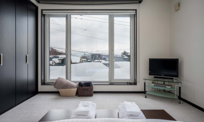 Shochikubai Bedroom with TV and Snow View | Furano, Hokkaido
