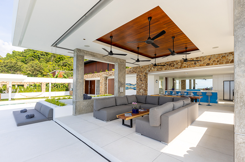 Villa Blue View Luxe Living Area | Bang Por, Koh Samui