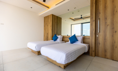 Villa Blue View Luxe Bedroom Three with Twin Beds | Bang Por, Koh Samui