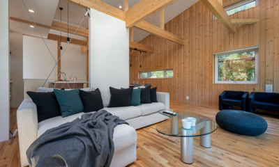 Homerunner Indoor Living Area with Wooden Floor | Hirafu, Niseko
