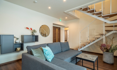Blue Heron Living Area with Up Stairs | Rusutsu, Hokkaido