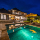 Katoni Villa Outdoor Area at Night | Nusa Lembongan, Bali