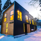 Blue River Chalets Outdoor Area at Night | Hakuba, Nagano