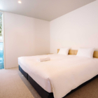 Blue River Chalets Bedroom with Snow View | Hakuba, Nagano