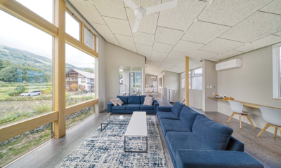 Echo Rocks Indoor Living Area with View | Hakuba, Nagano