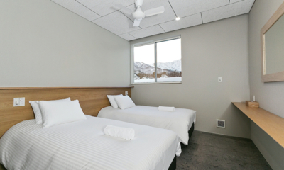 Echo Rocks Master Bedroom with Twin Beds | Hakuba, Nagano