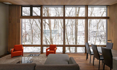 Gravity Indoor Living Area with Snow View | Hakuba, Nagano