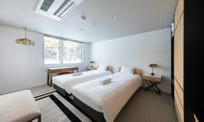 The Moo Bedroom Five with Twin Beds and View | Hakuba, Nagano