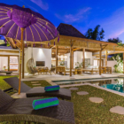 Bagera Hoi Namu Villa Hoi Gardens and Pool at Night | Seminyak, Bali