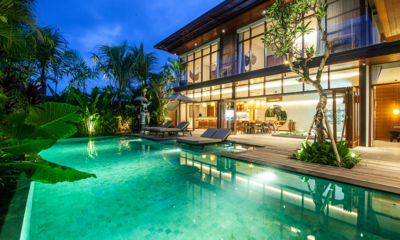 Kabaya Villa Gardens and Pool at Night | Canggu, Bali
