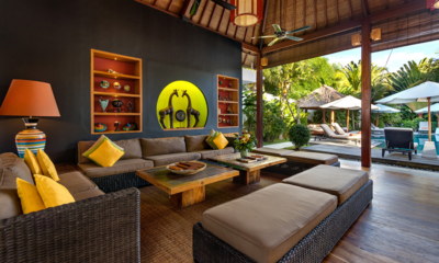 Villa Abagram Villa Tangram Living Area with Pool View | Seminyak, Bali