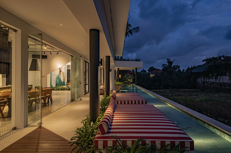 The Oasis Outdoor Area at Night I Canggu, Bali