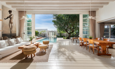 Villa Akasha Living and Dining Area with Pool View | Choeng Mon, Koh Samui