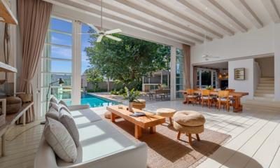 Villa Akasha Living and Dining Area with Pool View | Choeng Mon, Koh Samui