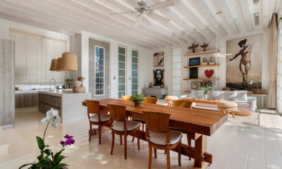 Villa Akasha Indoor Living, Kitchen and Dining Area | Choeng Mon, Koh Samui
