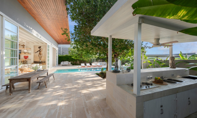 Villa Akasha Open Plan Kitchen Area with Pool View | Choeng Mon, Koh Samui