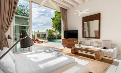 Villa Akasha Bedroom One with TV and View | Choeng Mon, Koh Samui