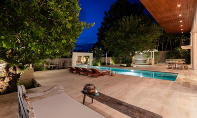 Villa Akasha Gardens and Pool at Night | Choeng Mon, Koh Samui