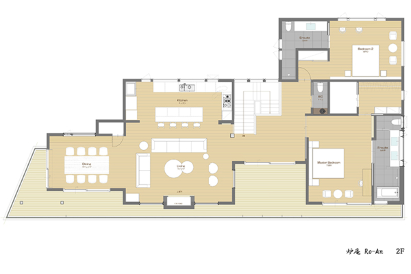 Ro-An Second Floor Plan | Hirafu, Niseko