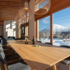 Ro-An Living and Dining Area with Snow View | Hirafu, Niseko