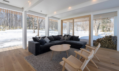 Yukihyo Living Area with Snow View | Soga, Niseko