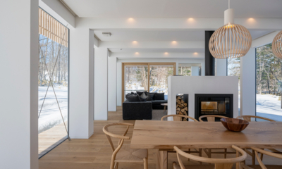 Yukihyo Living and Dining Area with Snow View | Soga, Niseko