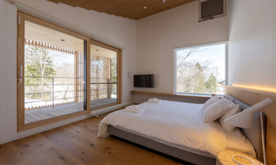 Yukihyo Bedroom with TV and View | Soga, Niseko