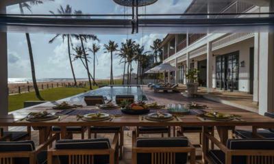 Myla Beach Villa Pool Side Dining Area with Sea View | Dickwella, Sri Lanka