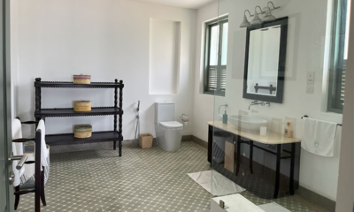 Myla Beach Villa our Bathroom with Mirror | Dickwella, Sri Lanka
