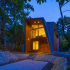 Sanzan Chalet Exterior at Night | Echoland, Hakuba