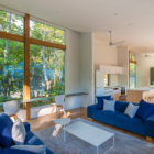 Sanzan Chalet Living, Kitchen and Dining Area with Outdoor View | Echoland, Hakuba