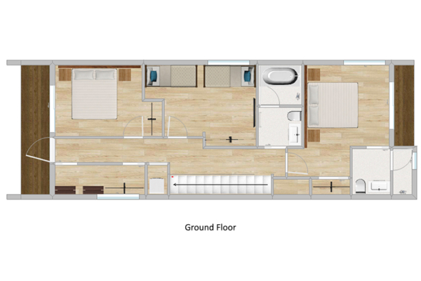 Sanzan Ground Floor Plan | Echoland, Hakuba