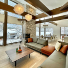 Silver Maple Chalet Living and Dining Area with Snow View | Echoland, Hakuba