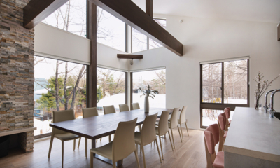 Silver Maple Chalet Dining Area with View | Echoland, Hakuba