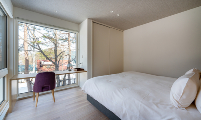 Silver Maple Chalet Bedroom One with View | Echoland, Hakuba