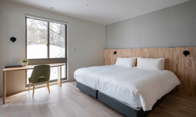 Silver Maple Chalet Bedroom Two with Snow View | Echoland, Hakuba