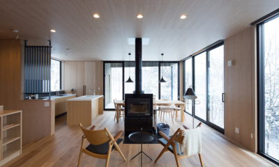 Chalet Hibari Indoor Living Area with Snow View | Kabayama, Niseko