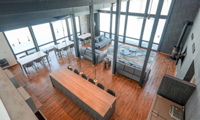 Hakobune Niseko Living and Dining Area Top View | Soga, Niseko