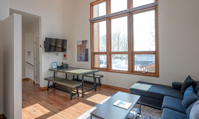 Hakobune Niseko Lounge Area with TV and View | Soga, Niseko