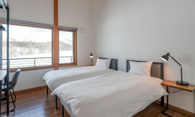 Hakobune Niseko Bedroom with Twin Beds and View | Soga, Niseko