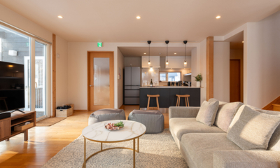 Yukimine Living Area with TV | Kabayama, Niseko